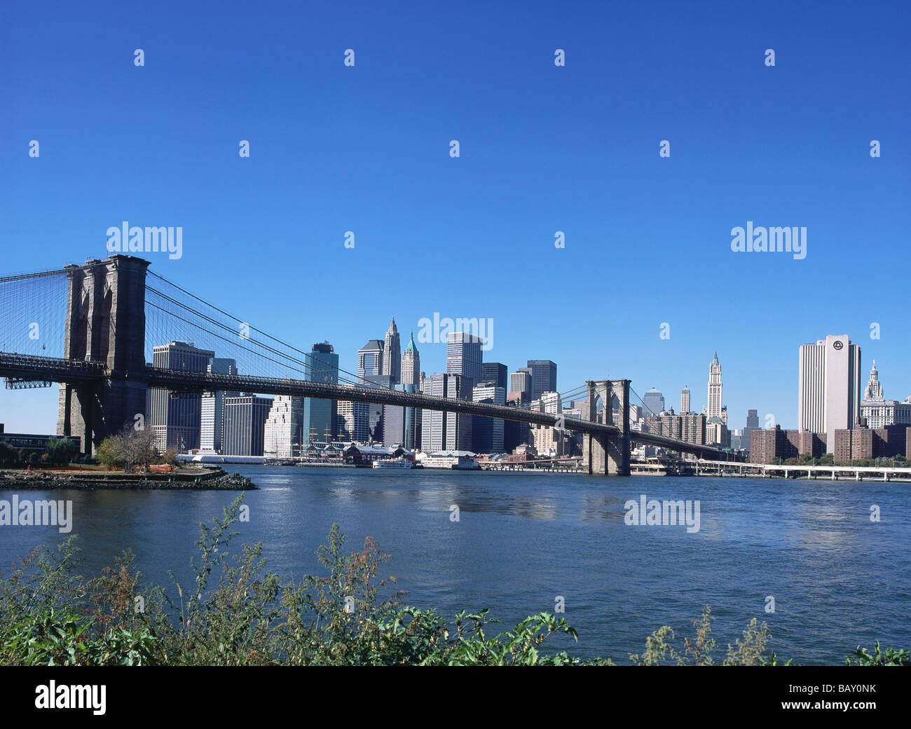 Lo skyline del centro cittadino di Manhattan, New York, Stati Uniti d'America Foto Stock