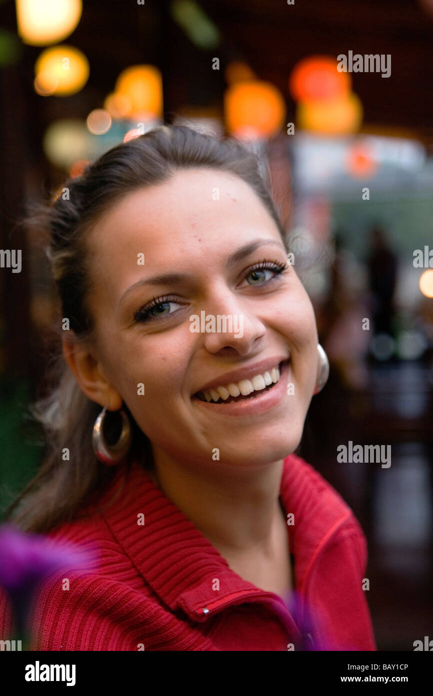 Giovane donna bulgara di Varna, Bulgaria Foto Stock
