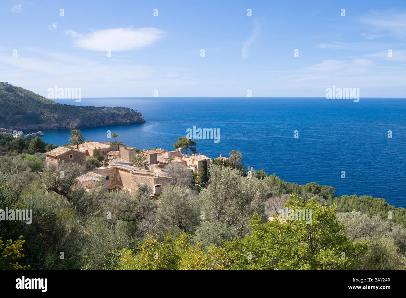 Finca in vista, Deia, Maiorca, isole Baleari, Spagna Foto Stock