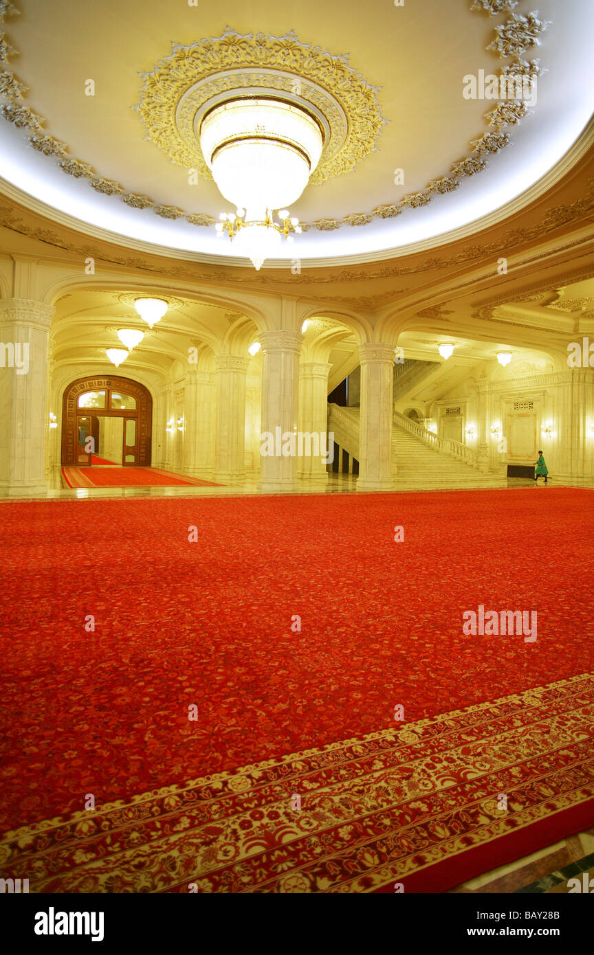 All'interno del palazzo del governo, Bucarest, Romania Foto Stock