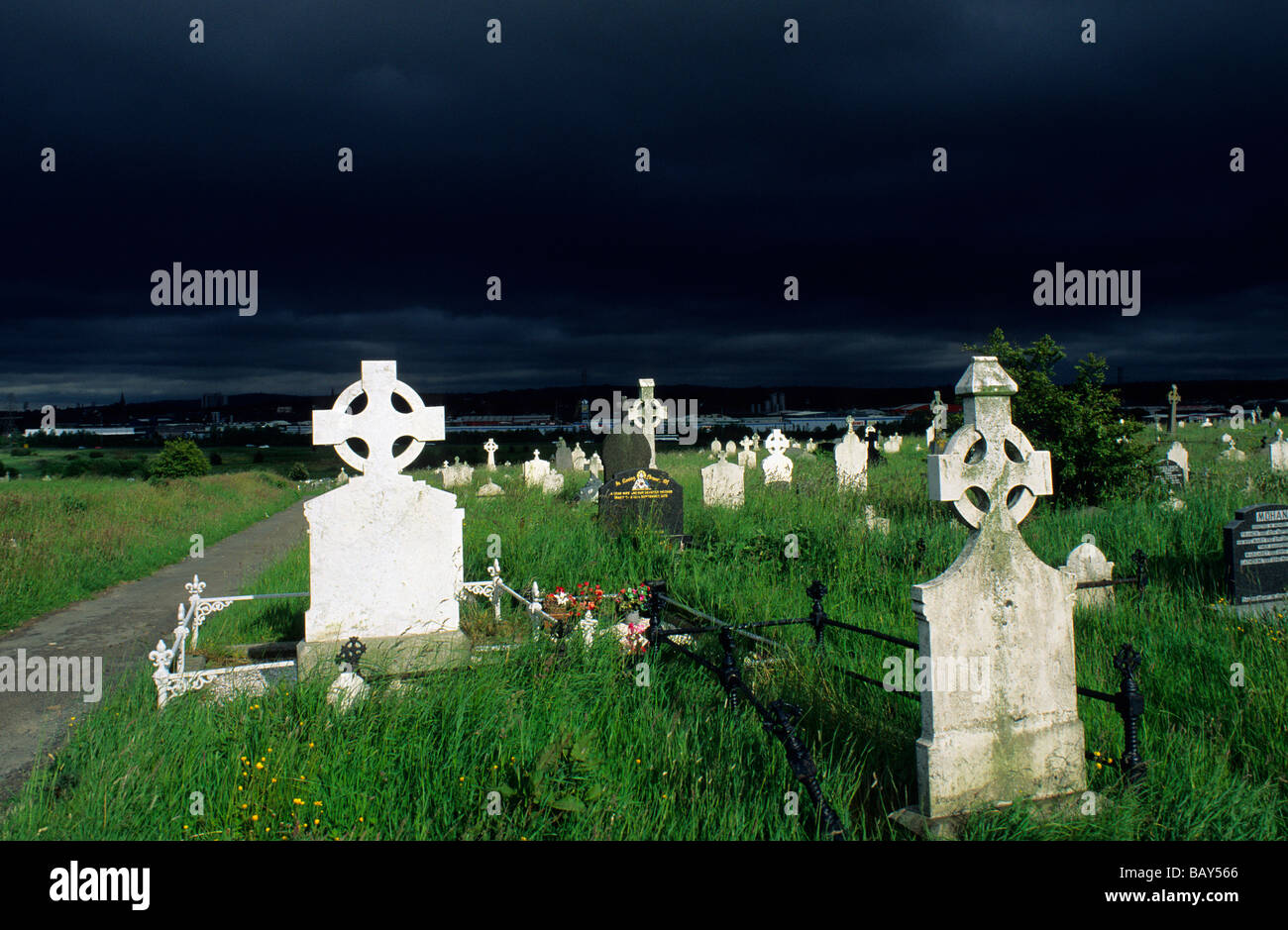 Il cimitero di Milltown, Belfast, County Antrim, Ulster (Irlanda del Nord, Regno Unito, Europa Foto Stock