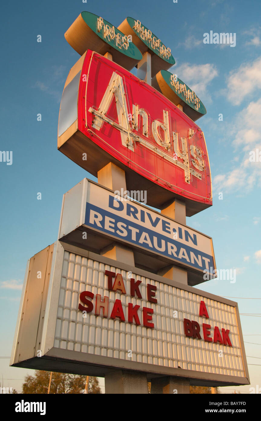 Insegne pubblicitarie di Drive-In Ristorante a St. Cloud, Florida, Stati Uniti d'America Foto Stock