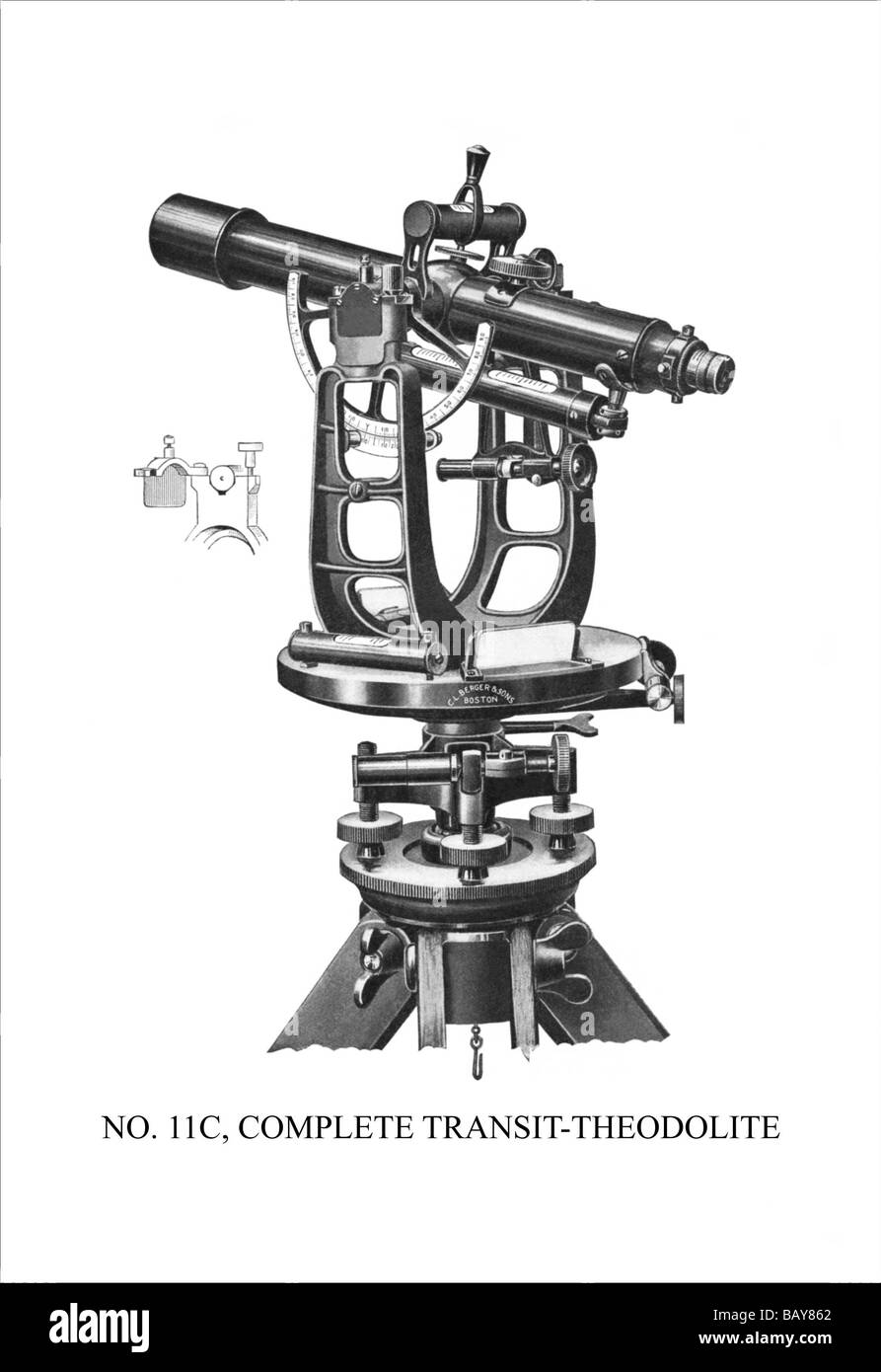 No. 11C Transit-Theodolite completo Foto Stock