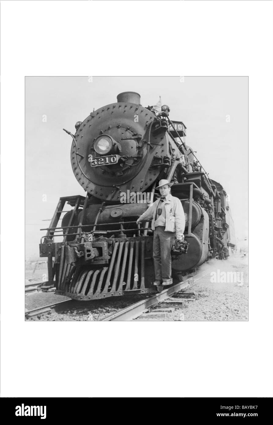 Informazioni Guerra fotografo Jack Delano e treno Foto Stock