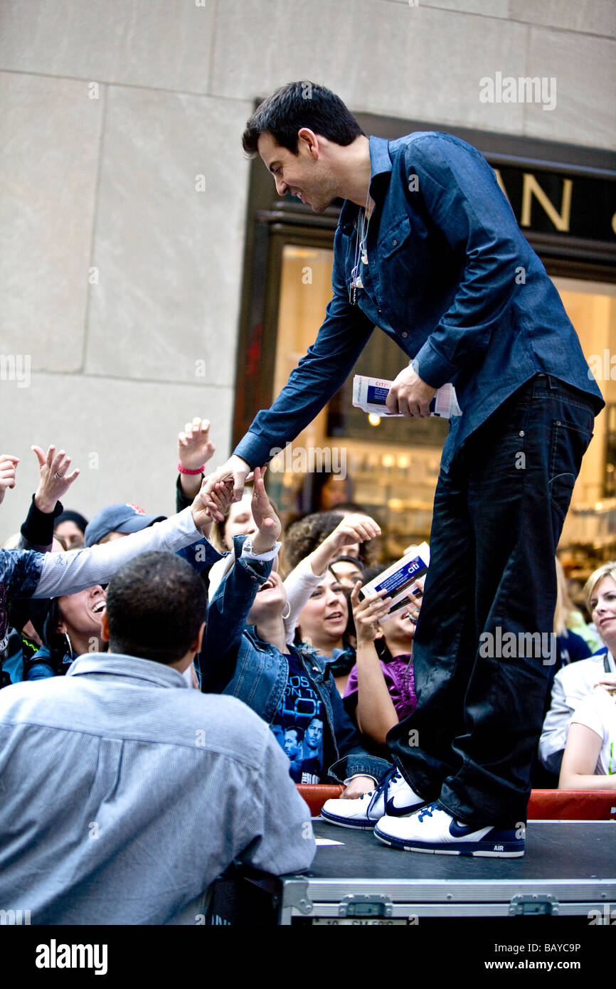 I nuovi capretti sul blocco di eseguire sul NBC s mostra oggi 8 maggio 2009 NEW YORK Foto Stock