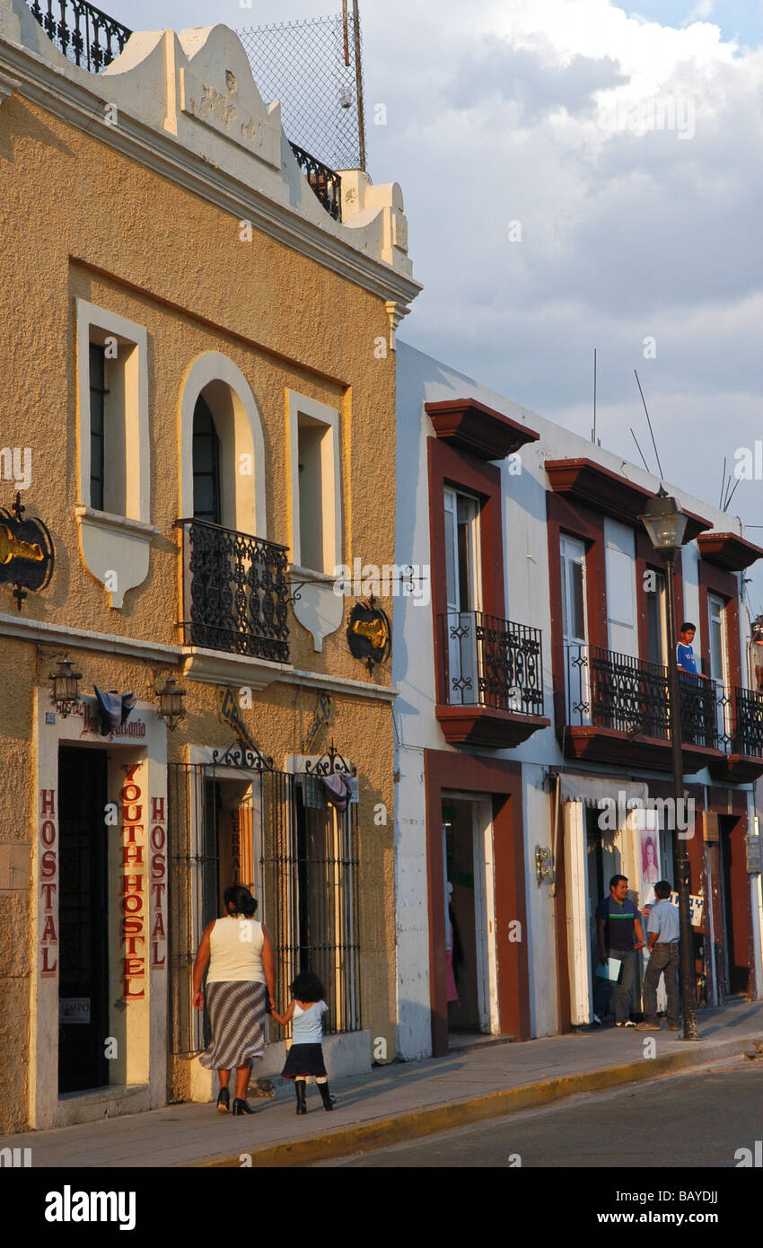 Centro storico città di Oaxaca Messico Foto Stock