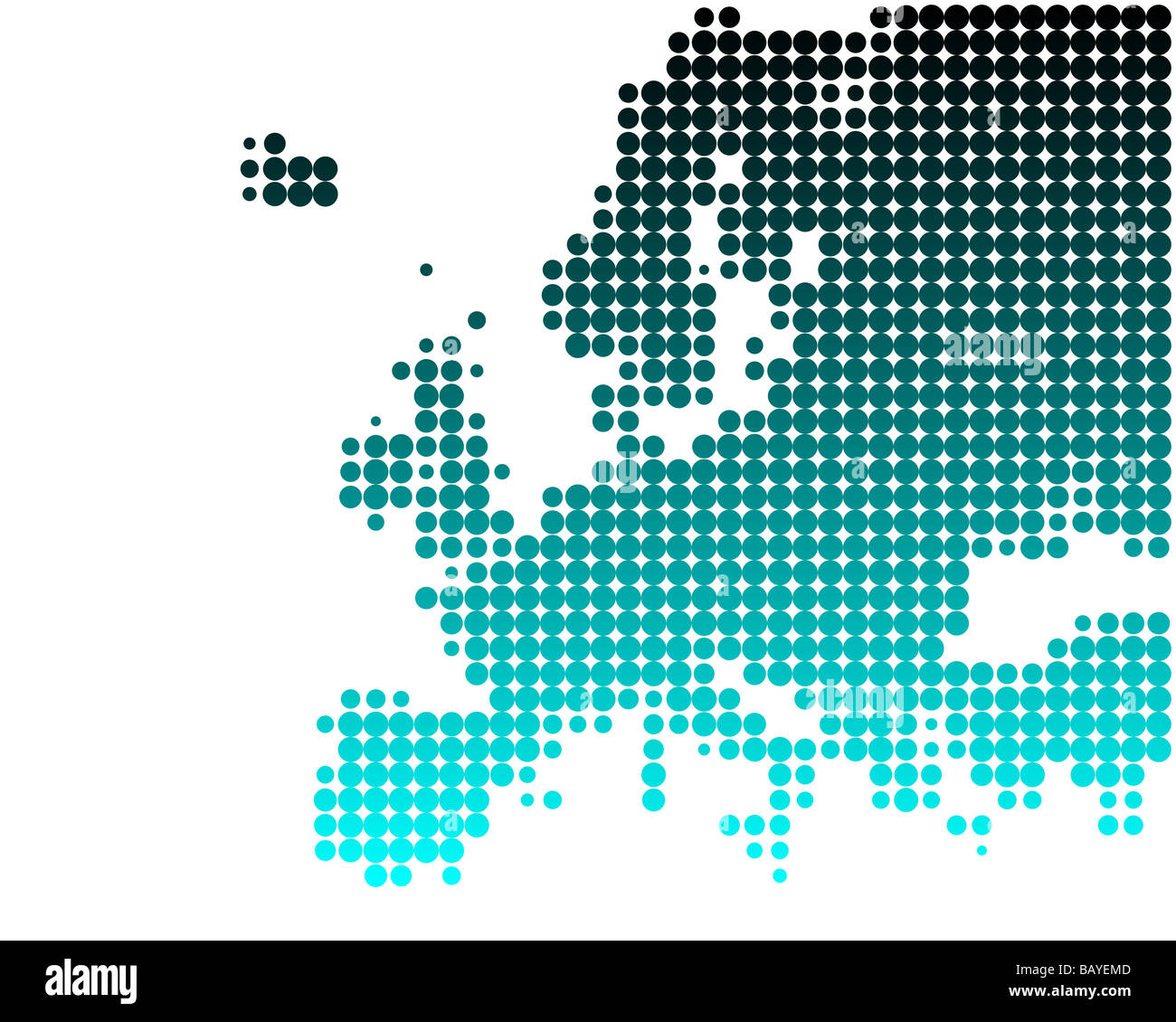 Mappa di Europa Foto Stock