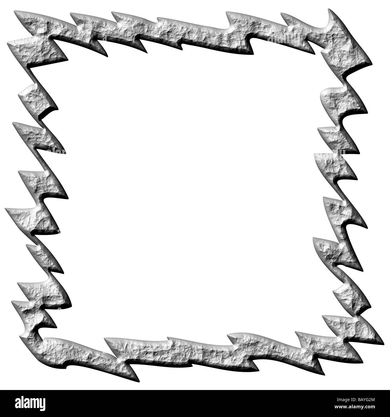 3d astratta cornice di pietra Foto Stock