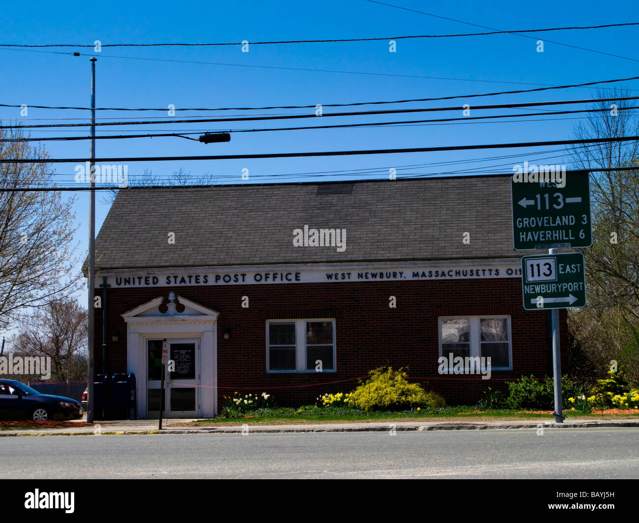 Uffici postali rurali in West Newbury Massachusetts Foto Stock