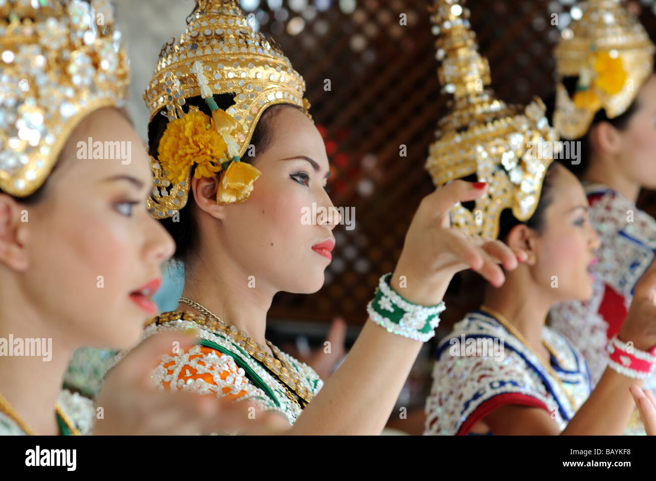 Santuario di Erawan Bangkok in Thailandia Foto Stock