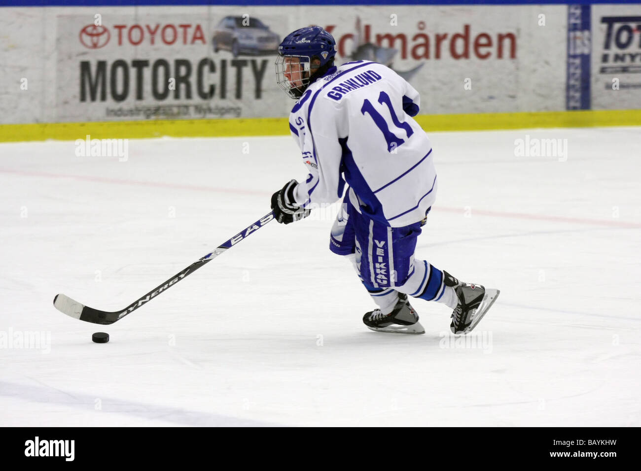 Il finlandese di hockey su ghiaccio giocatore n. 11 Mikael Granlund. Foto Stock
