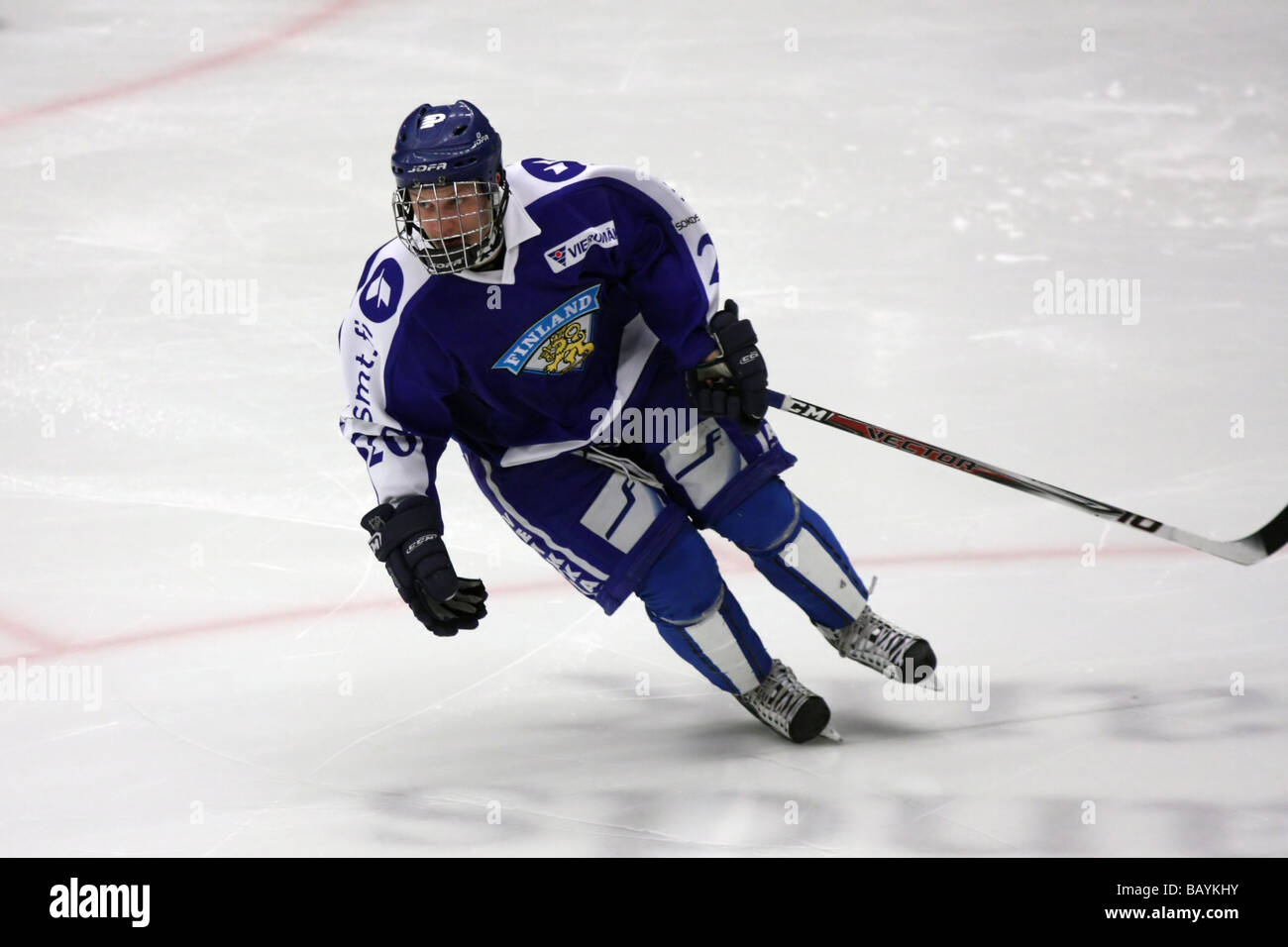 Il finlandese di hockey su ghiaccio giocatore n. 20 Teemu Pulkkinen. Foto Stock