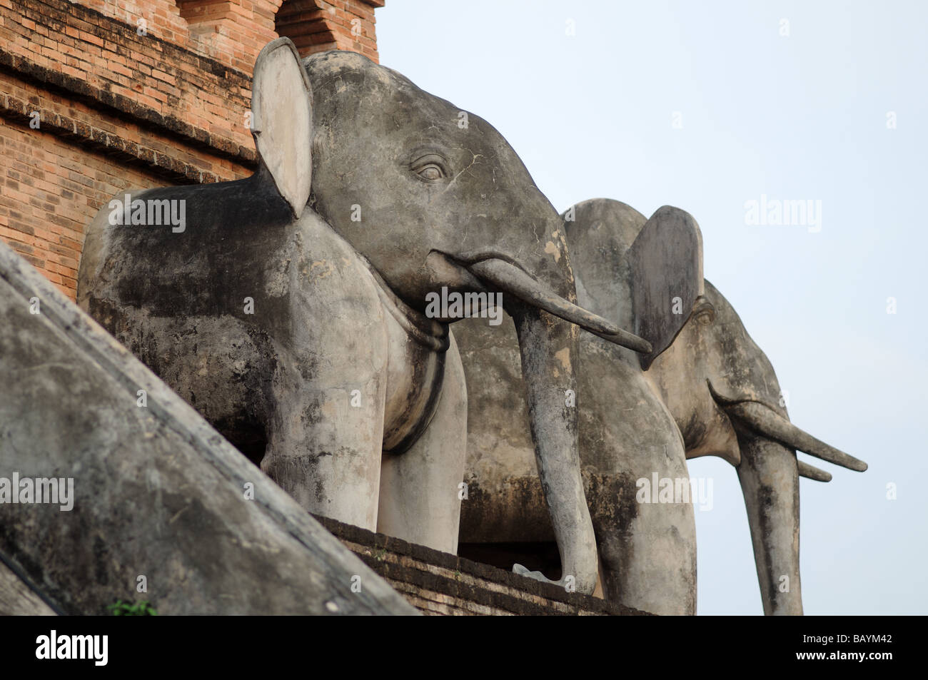 Wat Chedi Luang chiangmai thailandia Foto Stock