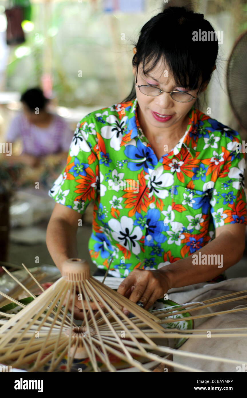 Ombrello village bo sang chiangmai thailandia Foto Stock Ombrello village bo sang chiangmai thailandia Foto Stock
