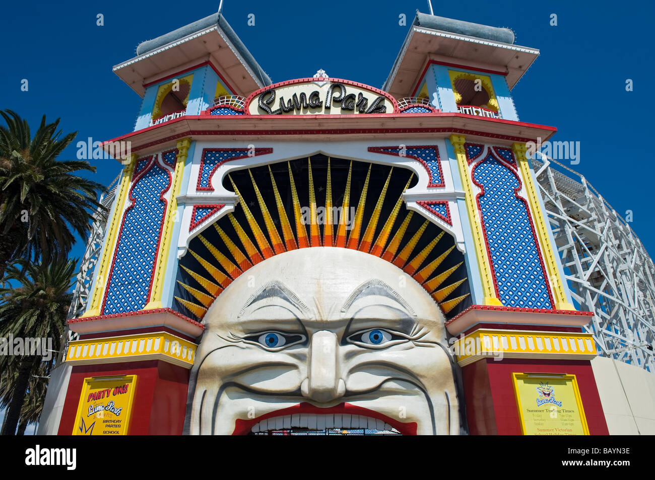 Il Luna Park, St Kilda, Melbourne, Australia. Foto Stock