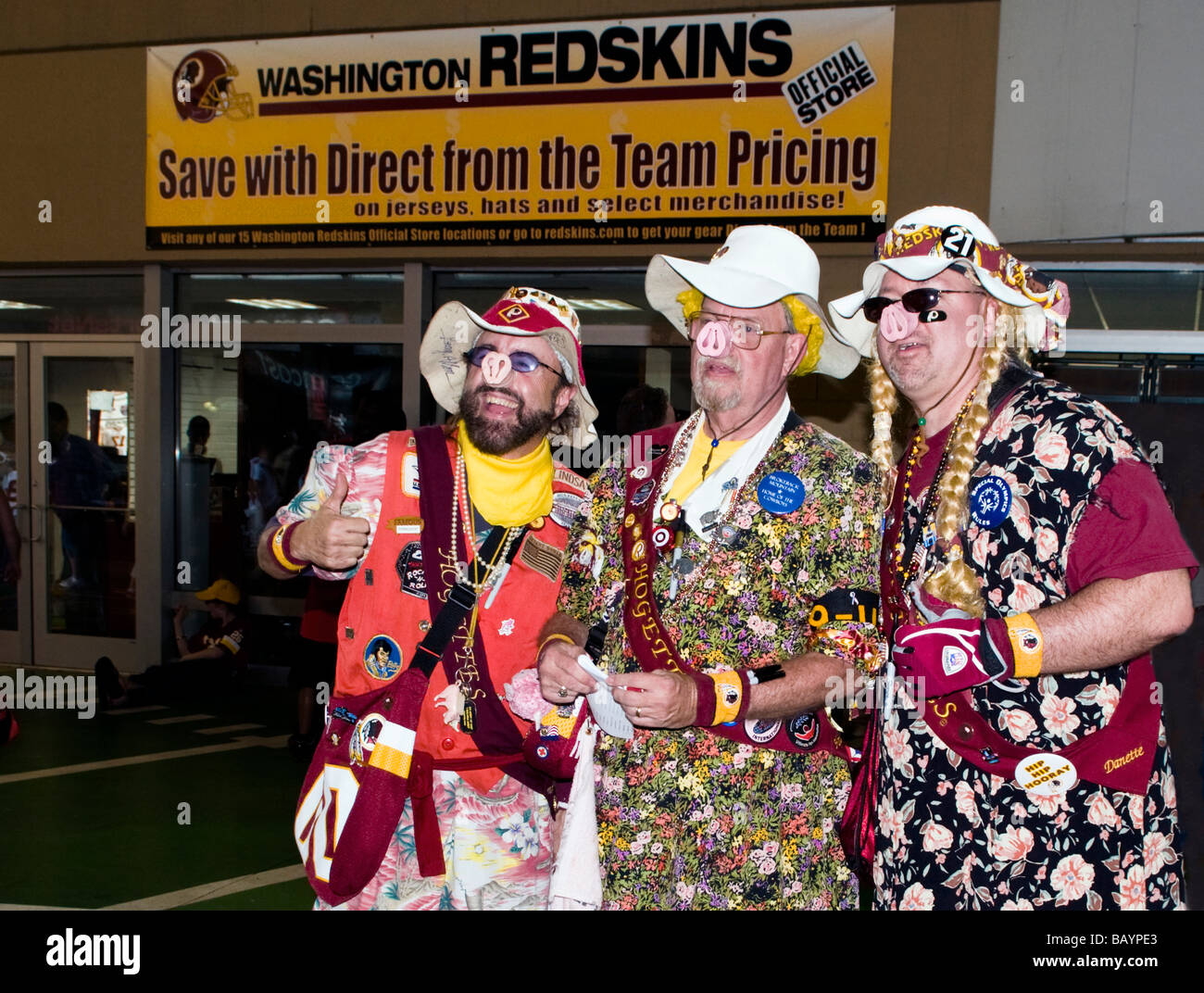 Washington Redskins Hogettes Foto Stock