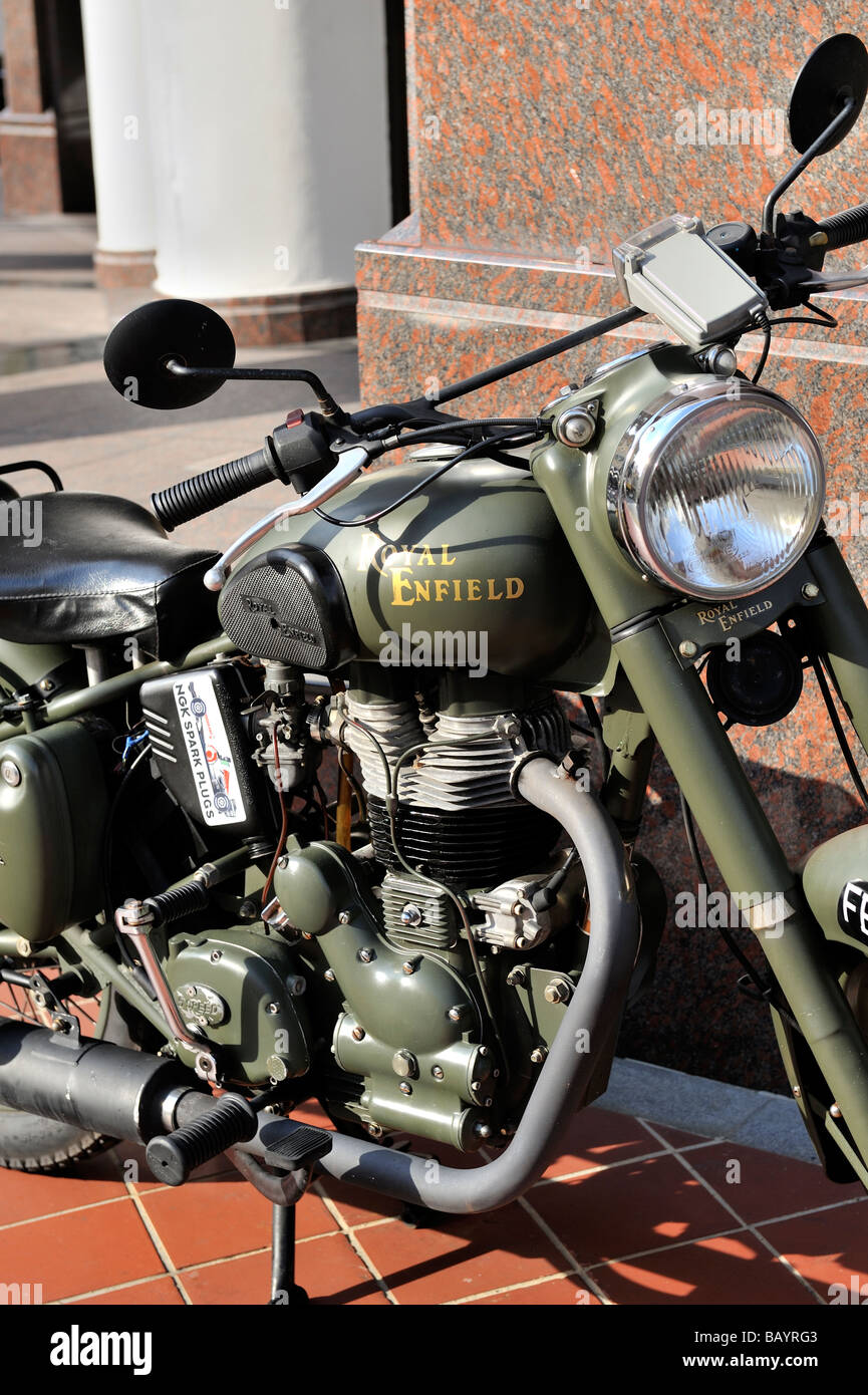 Royal Enfield moto, Singapore Foto Stock