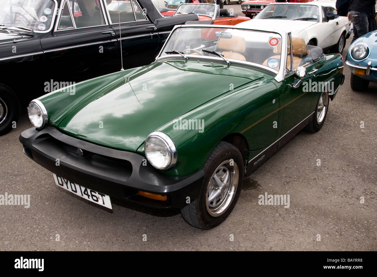 MG Midget verde auto Foto Stock