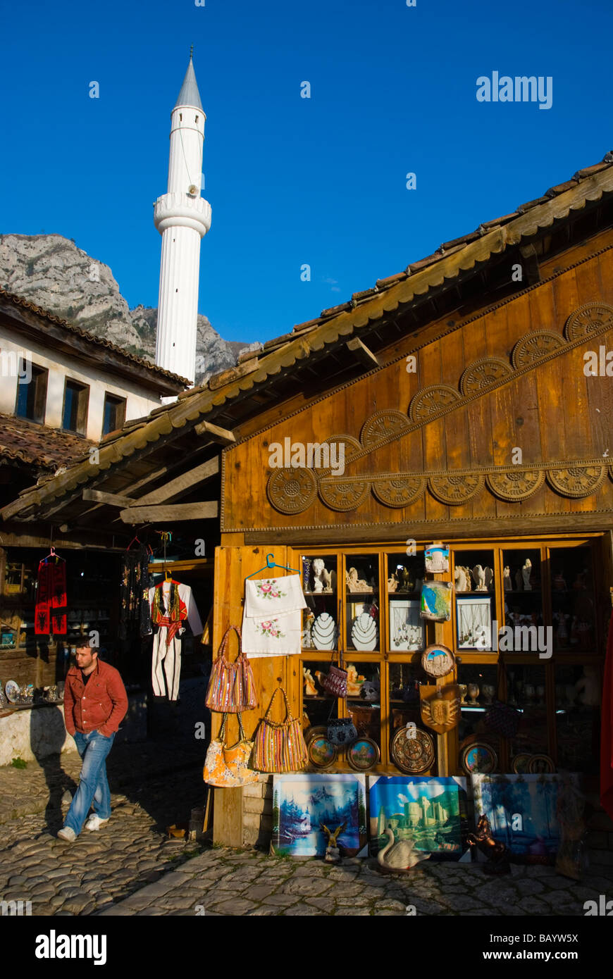 Bazaar di Kruja Albania Europa Foto Stock