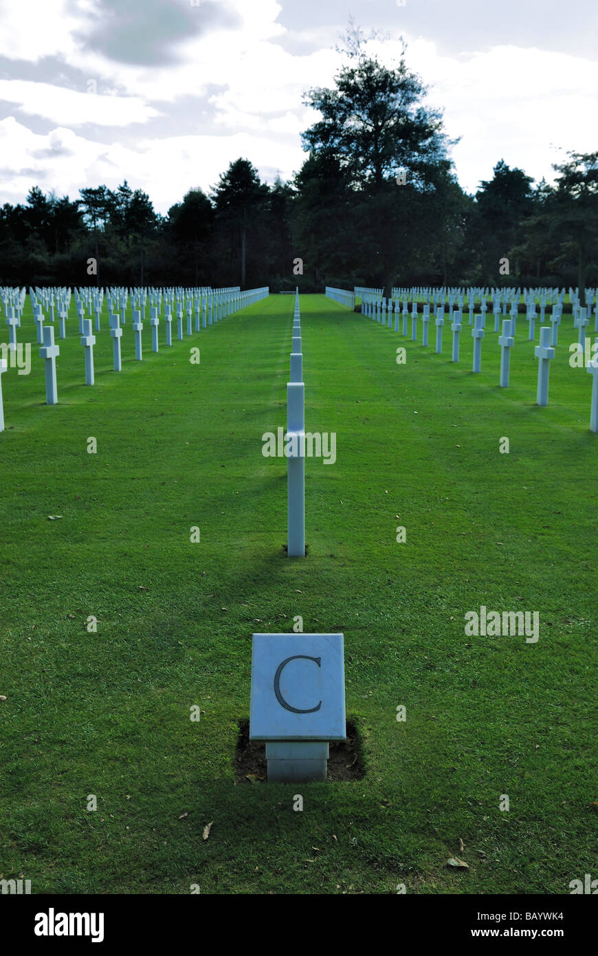 La Normandia Cimitero e memoriale americano di Colleville sur Mer Foto Stock