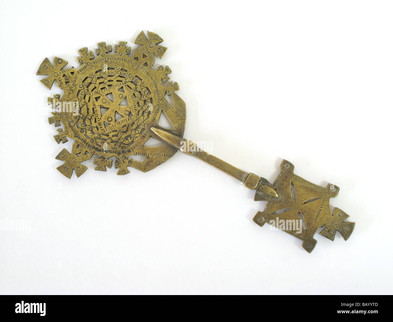 Antique etiope croce in ottone Foto Stock