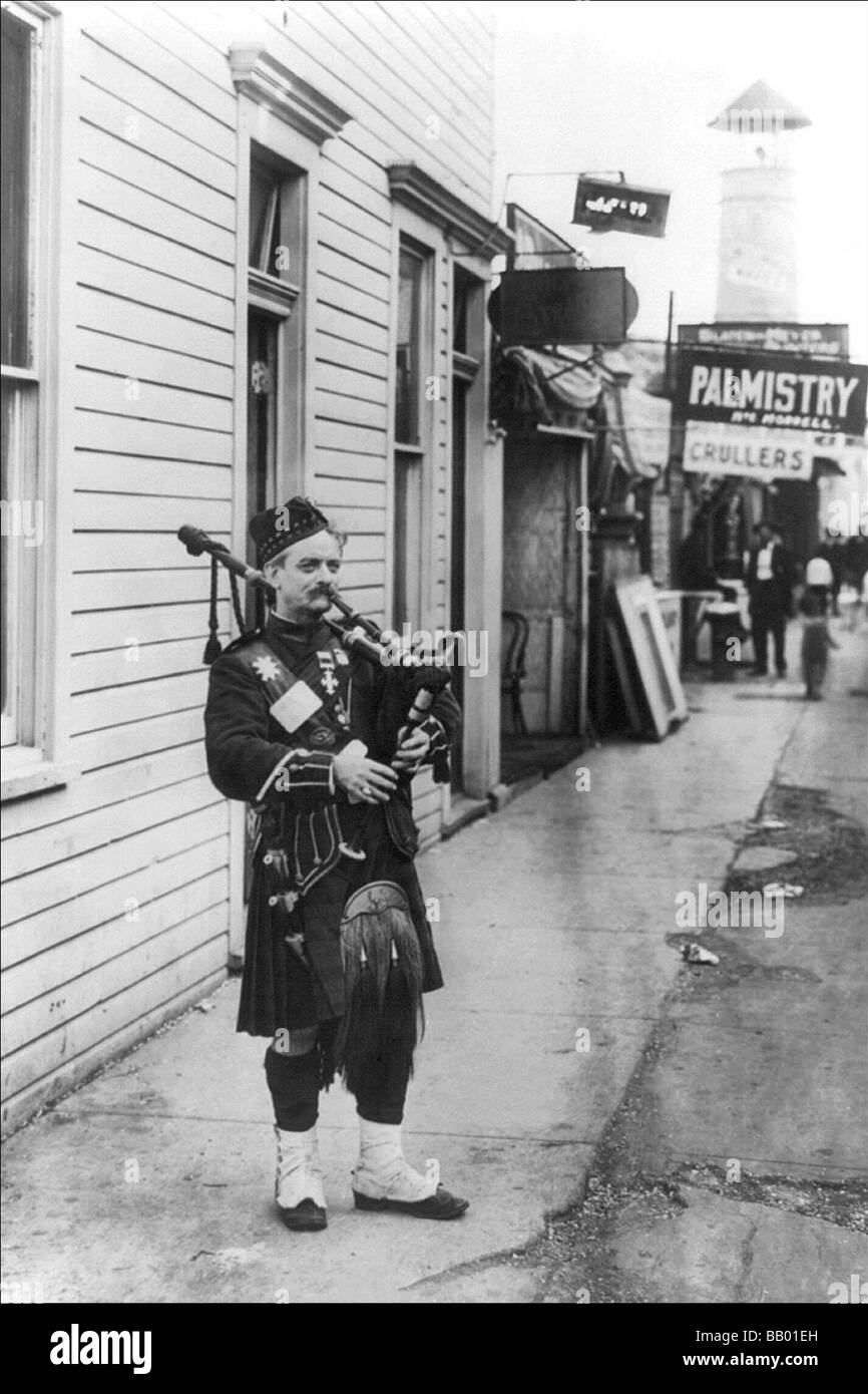 Scottish Bagpiper Foto Stock