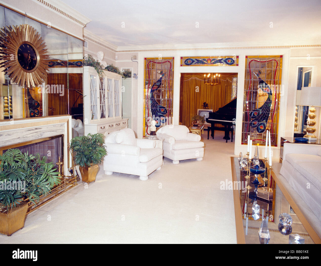 Memphis Graceland Mansion stanza vivente Foto Stock