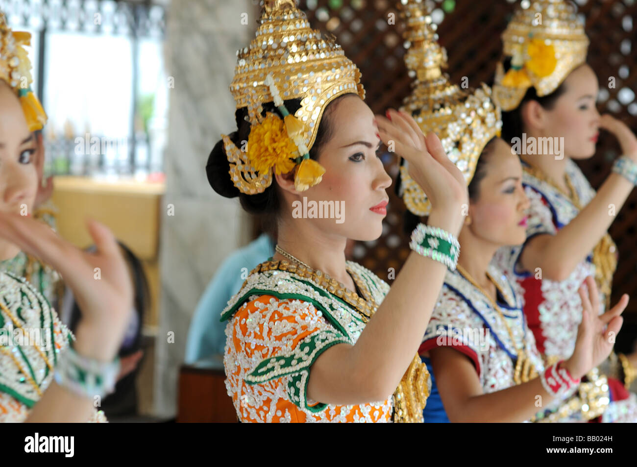 Santuario di Erawan Bangkok in Thailandia Foto Stock