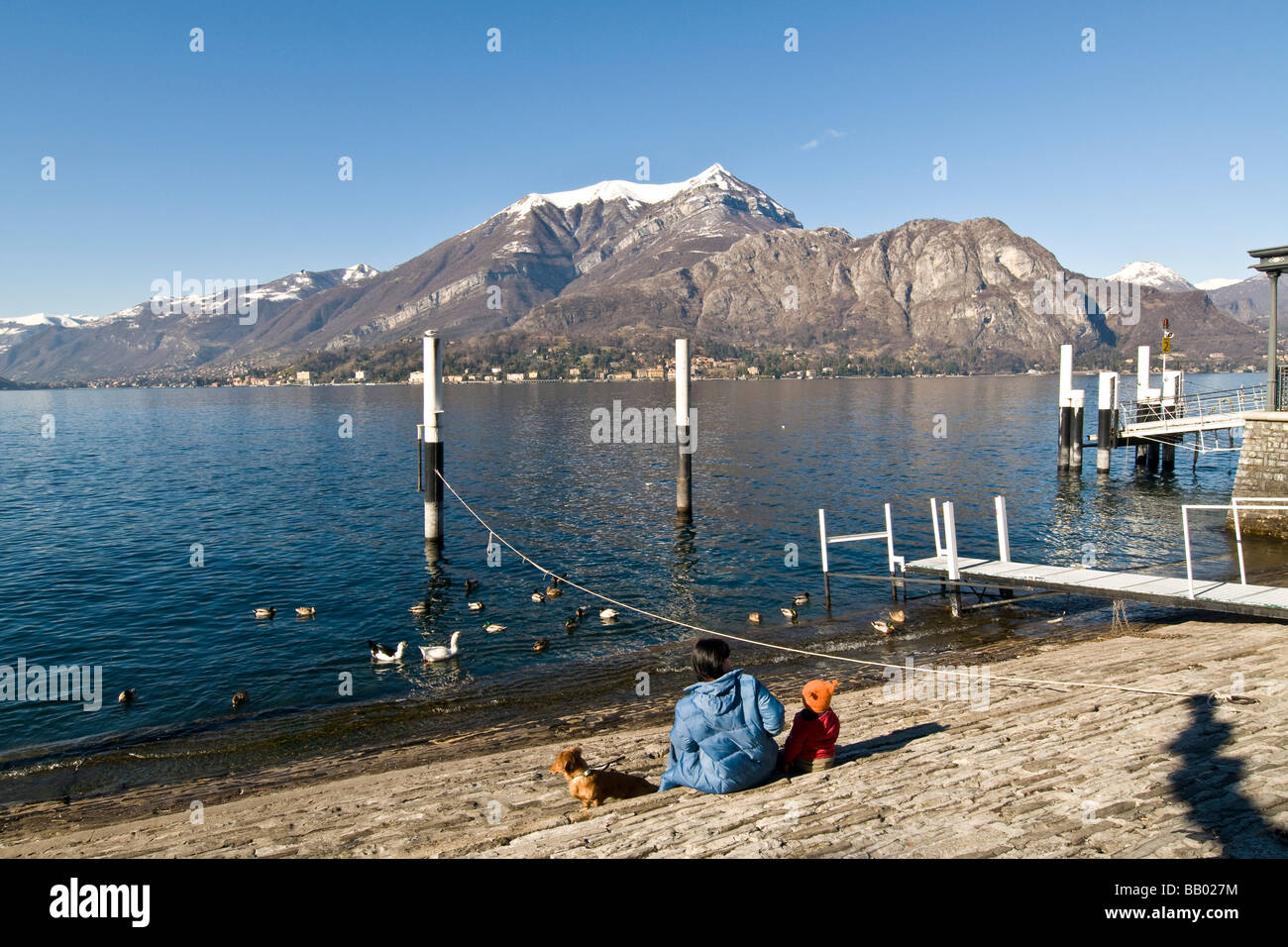 Il paesaggio del lago di Como a Bellagio in provincia di Como Italia Foto Stock