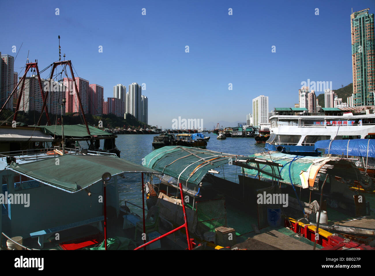 Il porto di Aberdeen, Isola di Hong Kong Foto Stock