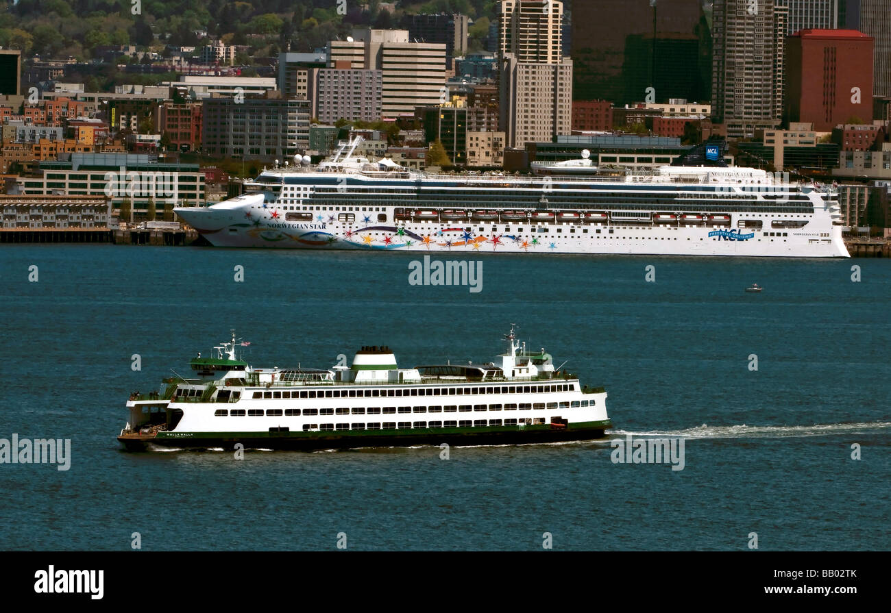 'Seattle Waterfront' Foto Stock