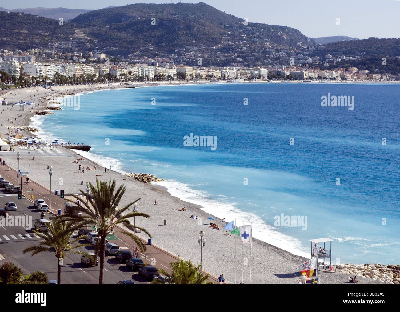 Promenade Des Anglais, Nizza Foto Stock