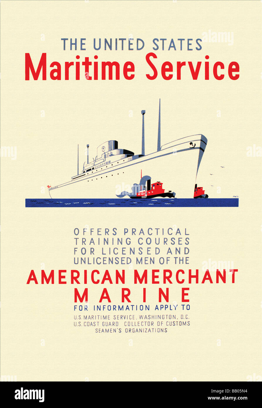 American Merchant Marine Foto Stock