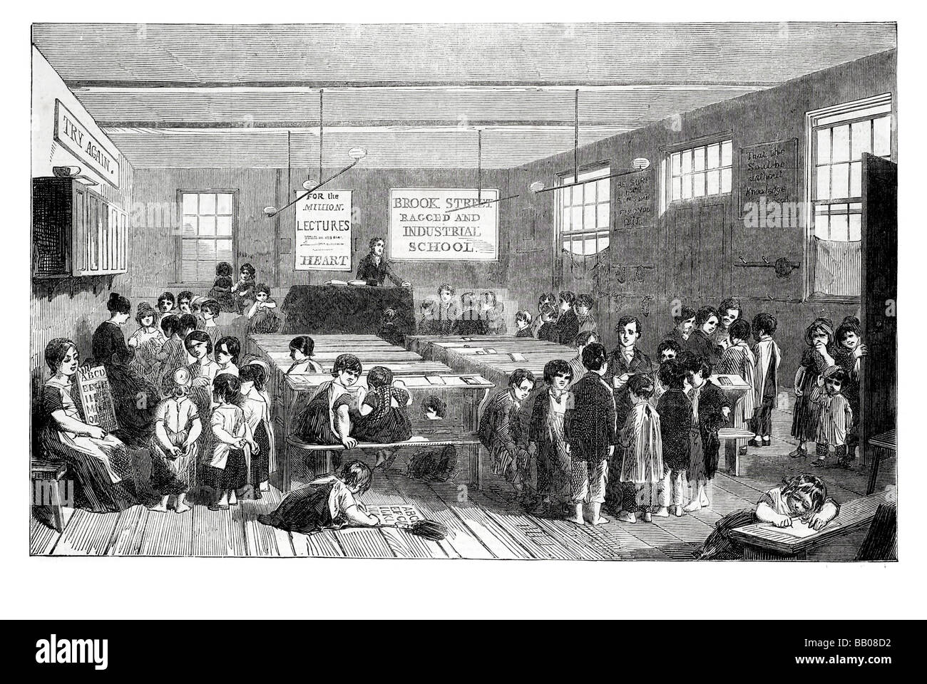 Brook Street frastagliato e scuola industriale lezioni hampstead road Foto Stock