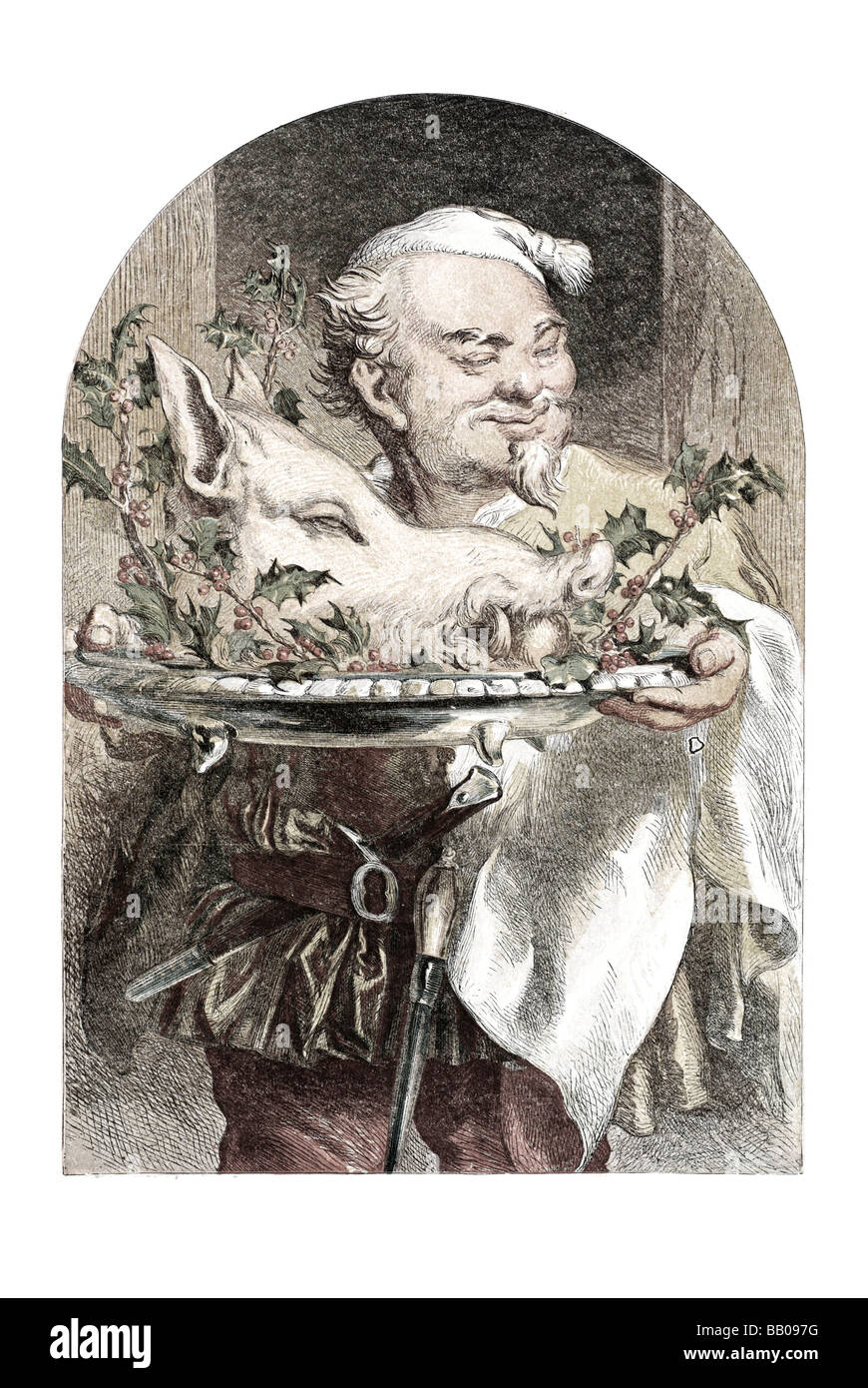 Portando il cinghiale s testa da j gilbert Foto Stock