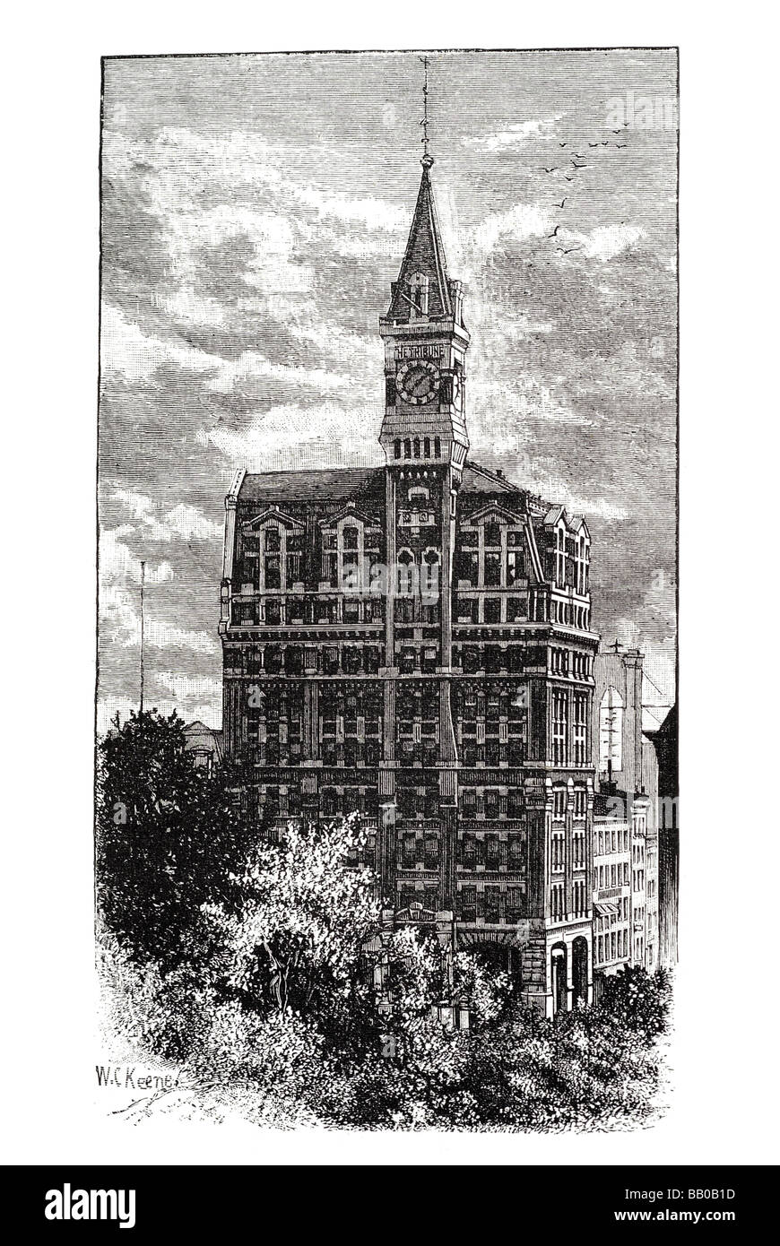 New york tribune office sull'isola di Manhattan Foto Stock