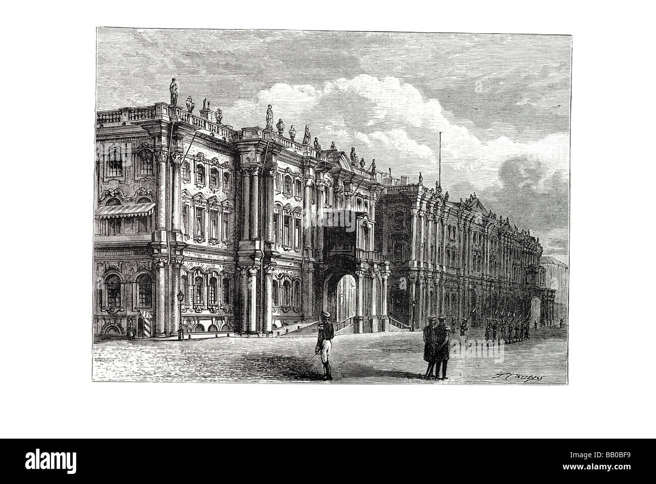 Winter Palace San Pietroburgo Russia russo Barocco rococò Bartolomeo Rastrelli Foto Stock