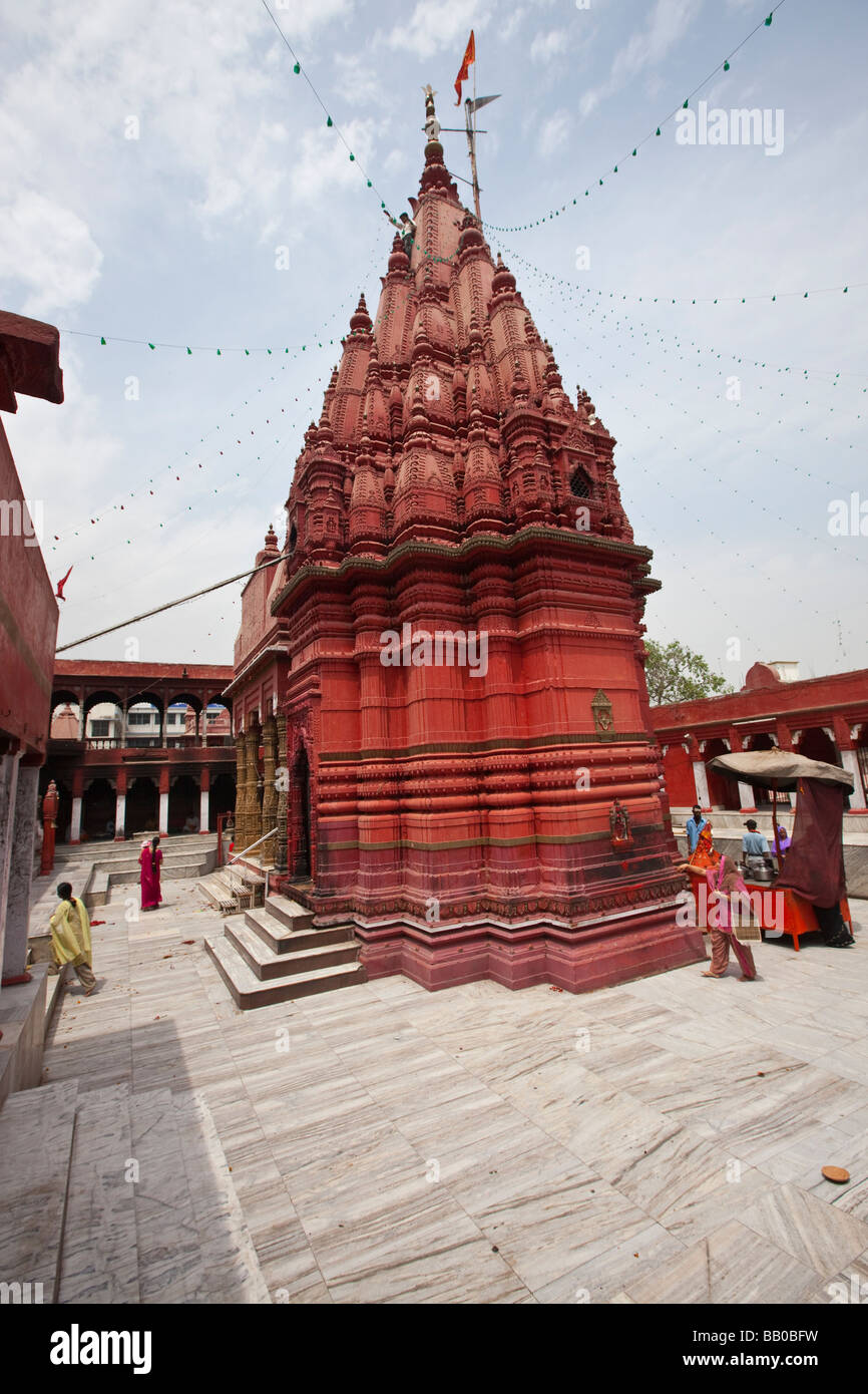 Durga o scimmia tempio indù Varanasi Foto Stock