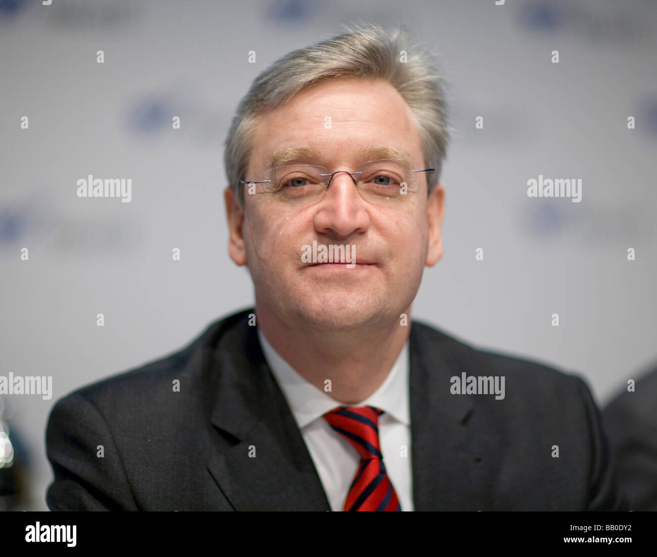 Hubert BECKMANN deputy Ceo di WestLB AG presso la conferenza stampa annuale 2009 Foto Stock