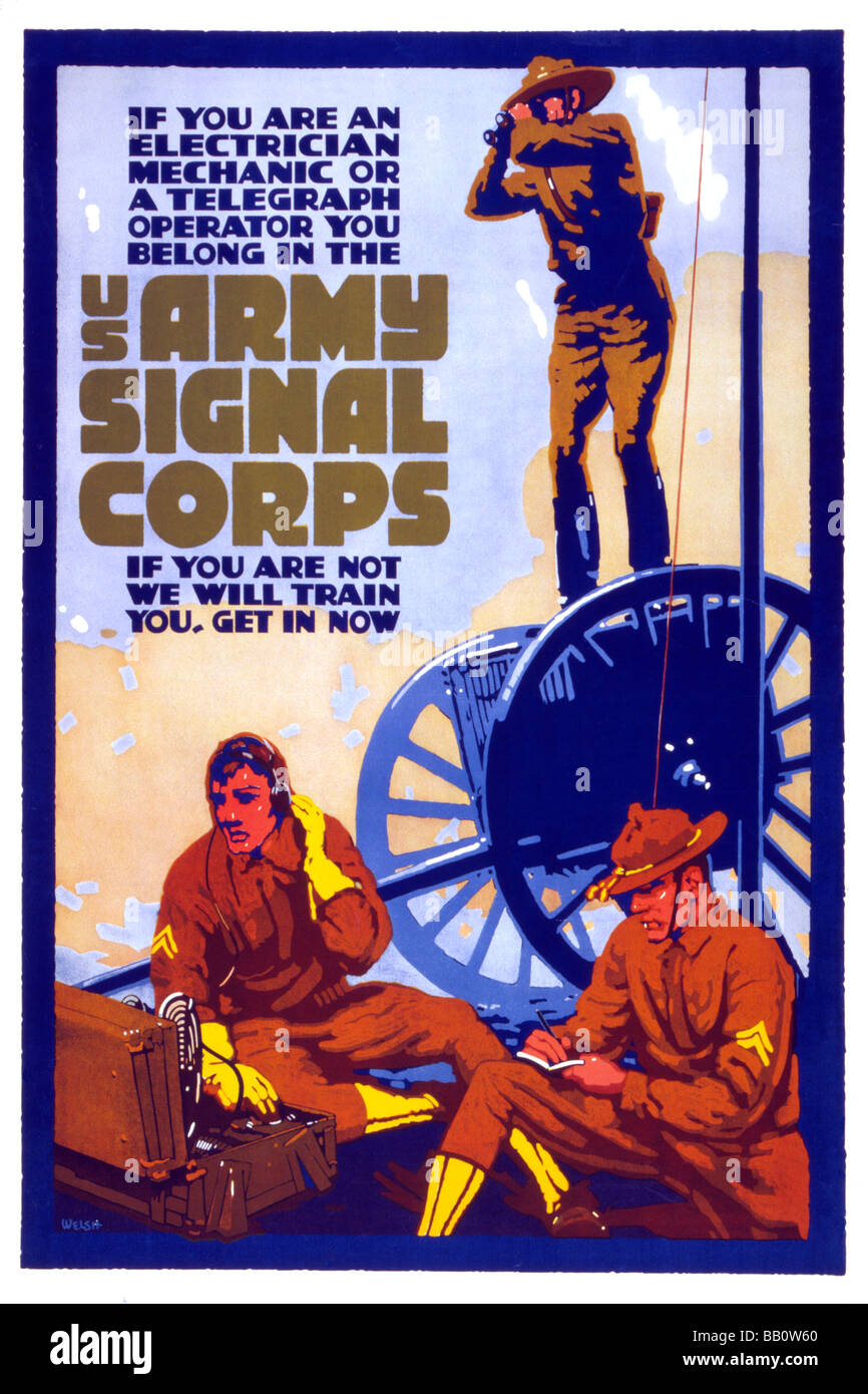 Stati Uniti Army Signal Corps Foto Stock