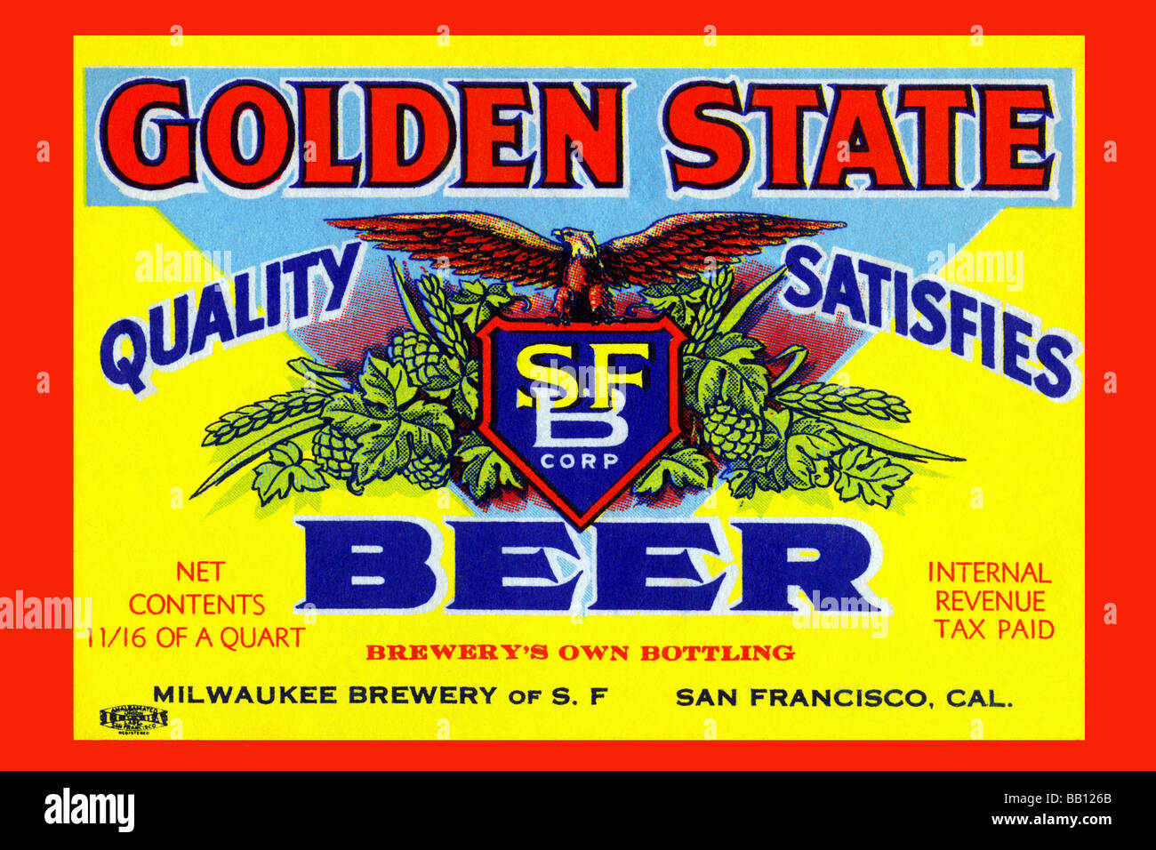 Golden State birra Foto Stock