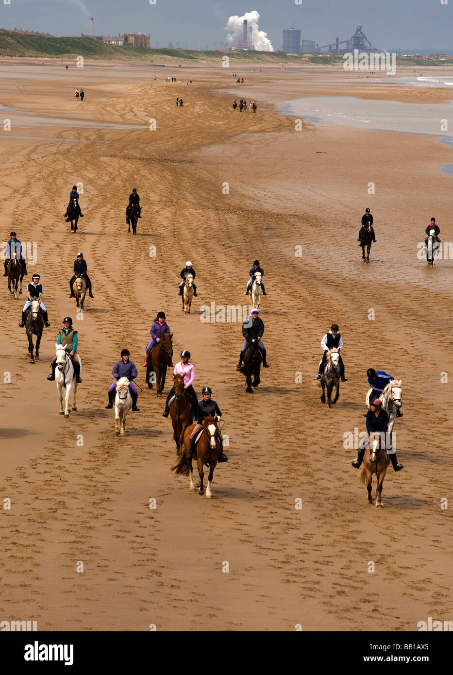 La scuola di equitazione Foto Stock