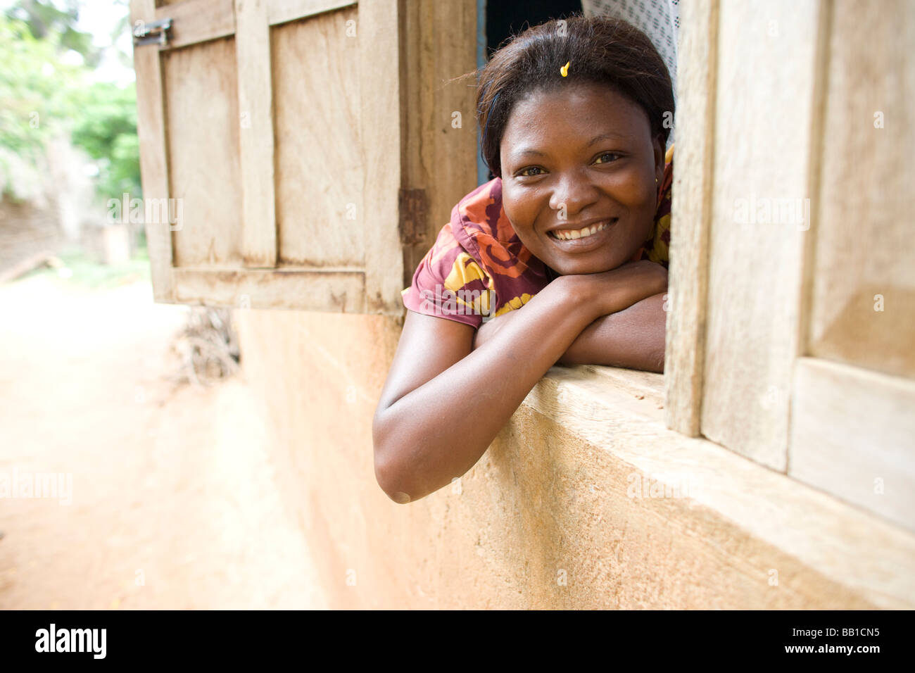 Donna, hanno, Ghana, Africa. - Non disponibile al mondo organizzazioni di rilievo o anti-povertà delle organizzazioni non governative Foto Stock