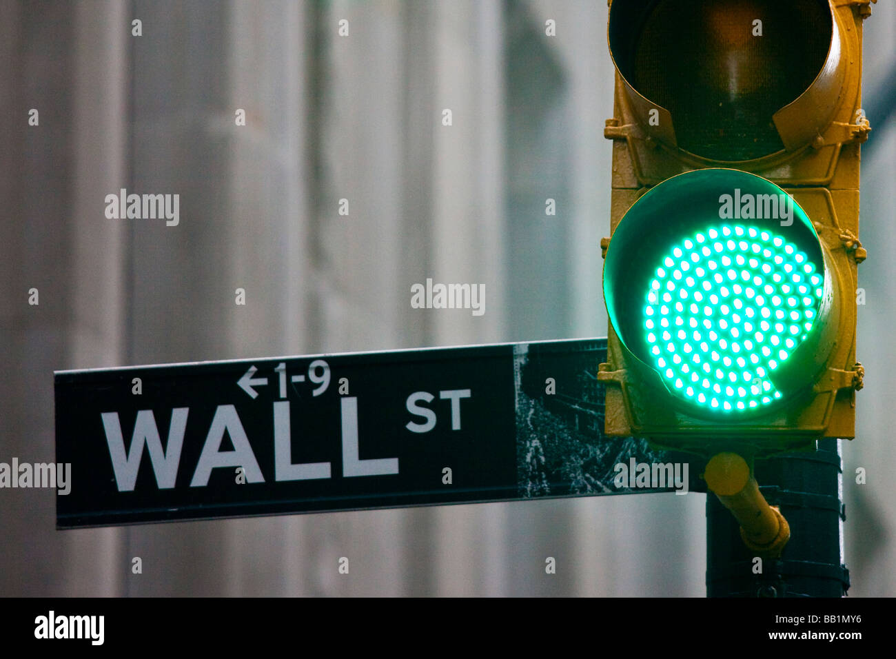 Wall Street Sign in New York City Foto Stock