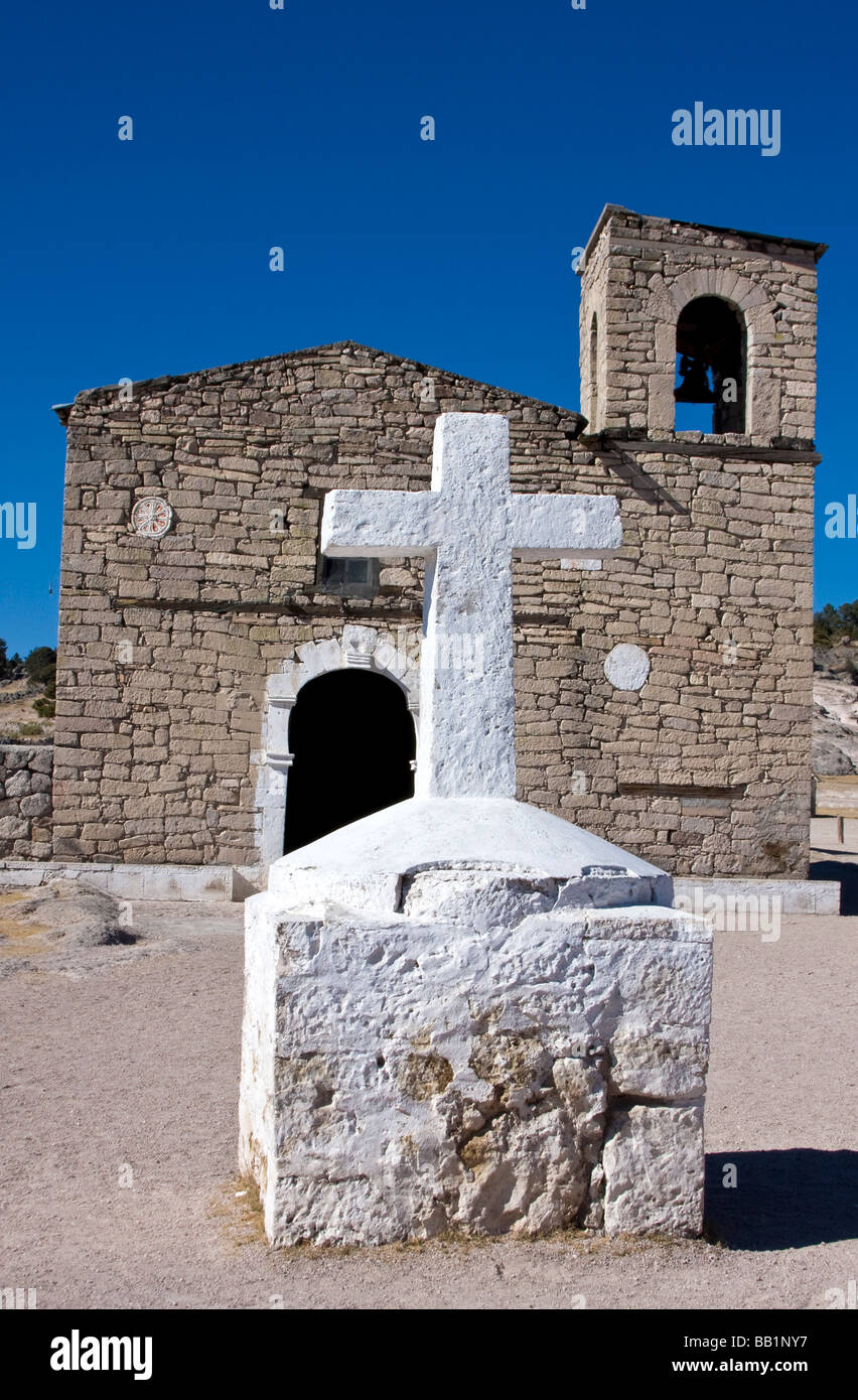 Chiesa nella Valle dei funghi vicino alla città di Creel in rame area Canyon del Messico Foto Stock