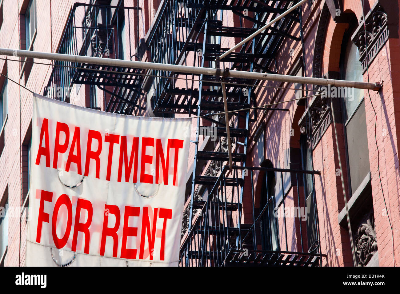 Appartamento in affitto nel segno nella città di New York Foto Stock