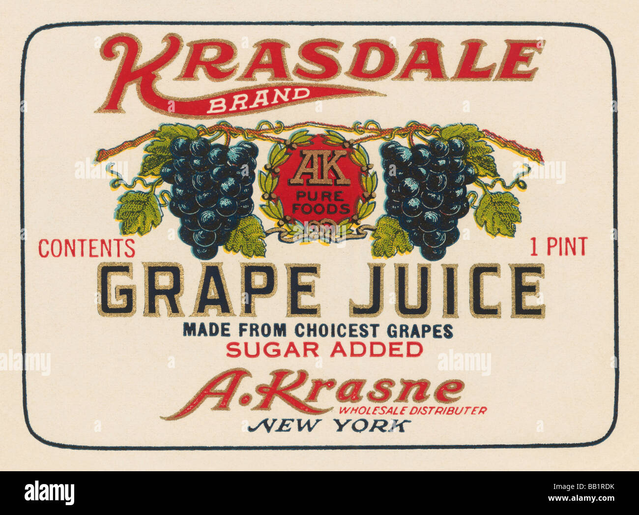 Kransdale marca di succhi di uve Foto Stock