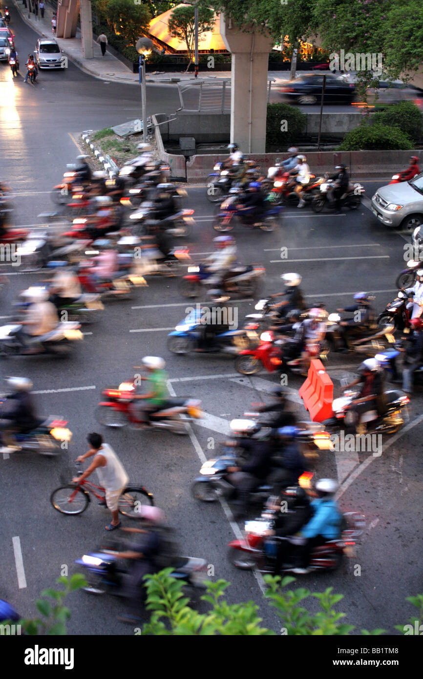 Il traffico a Bangkok , Thailandia Foto Stock