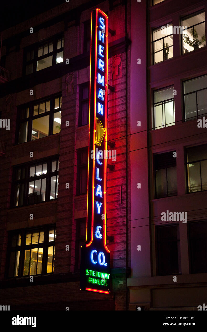 Sherman argilla e società piano Steinway Store di San Francisco in California Foto Stock