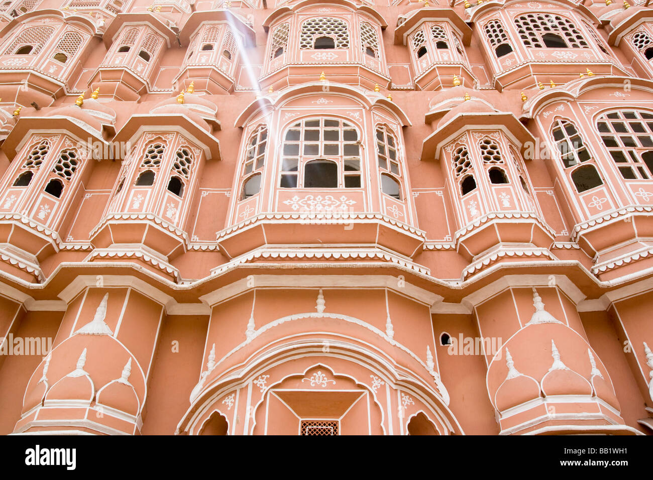 India Rajasthan Jaipur Hawa Mahal Palace di venti costruito nel 1799 Foto Stock